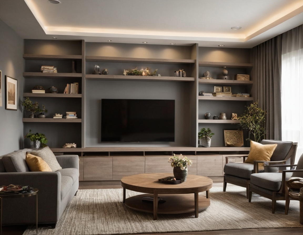 Plan storage, media units, and accent chairs after the main seating path is protected planning reference