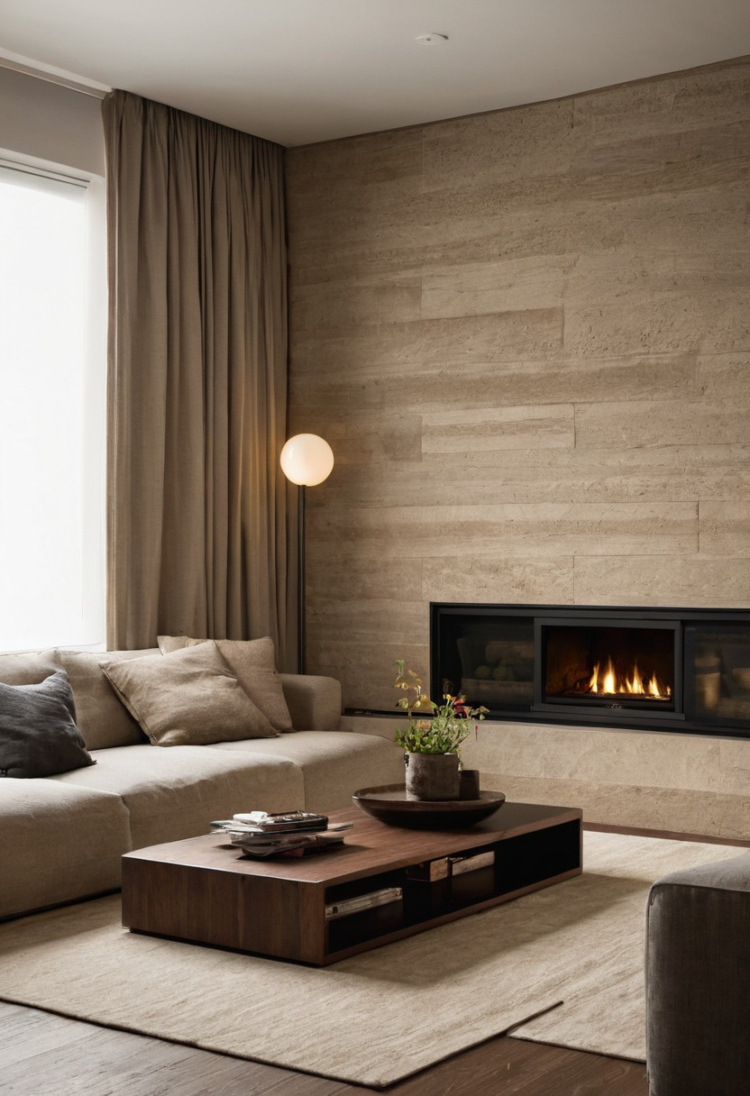 How far should a couch be away from a 75-inch TV when planning living room furniture ideas